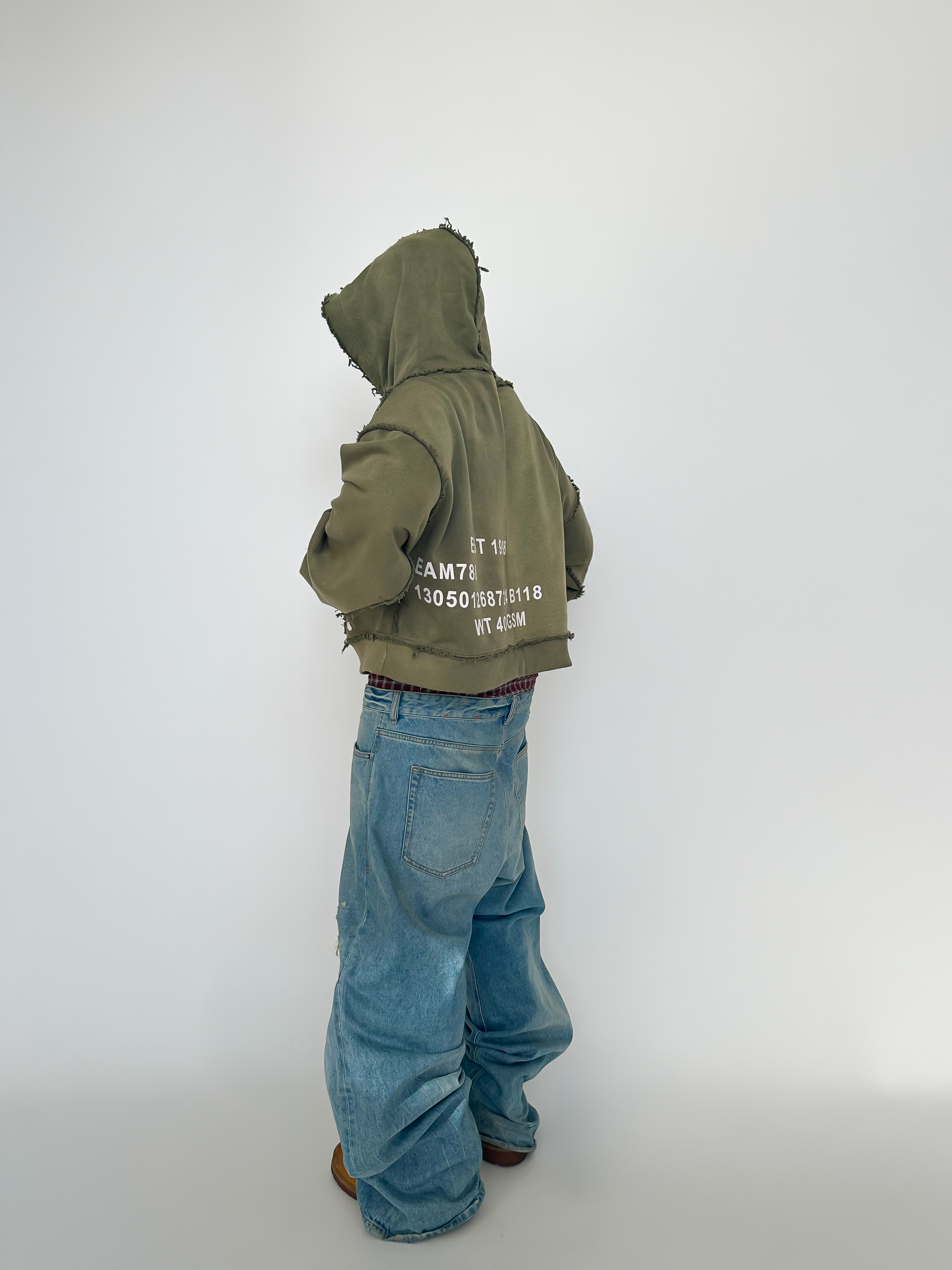 “Militia” Reverse Zip Up Hoodie